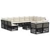 vidaXL Set Divano da Giardino 13 pz Nero polyrattan