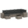 vidaXL Set Divani da Giardino 7 pz con Cuscini Grigio in Polyrattan