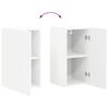 vidaXL Mobile TV da parete 2 pcs Bianco 30 x 31 x 60 cm