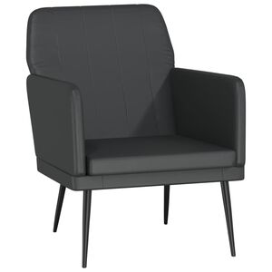 vidaXL Poltrona Nera 61x78x80 cm Similpelle