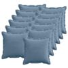 vidaXL Federa 12 pz HOUTEN Blu 45 x 45 cm corduroy