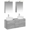 vidaXL Set di mobili per il bagno 5 pz Sonoma grigio