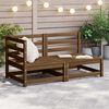 vidaXL Set Divani da Giardino 2 pz Ambra in Legno Massello di Pino