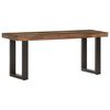 vidaXL Panca 110 cm in Legno Massello di Recupero e Acciaio