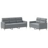 vidaXL Set di Divani 2 pz con Cuscini Grigio Chiaro in Tessuto