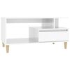 vidaXL Tavolino da Salotto Bianco Lucido 90x49x45 cm Legno Multistrato