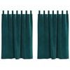 vidaXL Tende oscuranti 2 pcs Verde Scuro 140 x 140 cm Velluto