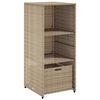vidaXL Armadietto Portaoggetti Giardino Beige 50x55x115cm Polyrattan