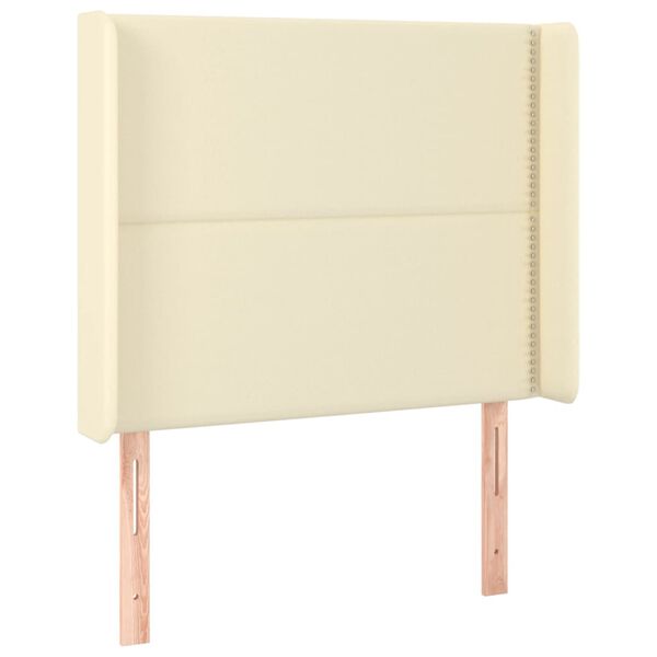 vidaXL Testiera a LED Crema 103x16x118/128 cm in Similpelle