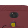 vidaXL Poltrona Massaggiante Reclinabile Rosso Vino in Similpelle