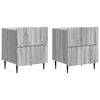 vidaXL Armadio da Notte 2 pcs Grigio Sonoma 43 x 34,5 x 49,5 cm