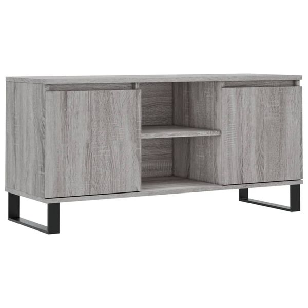 vidaXL Mobile Porta TV Grigio Sonoma 104x35x50 cm in Legno Multistrato