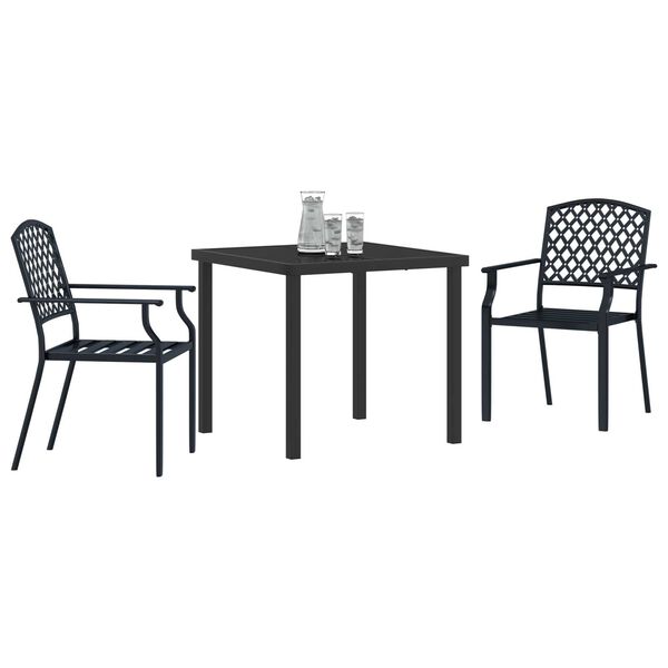 vidaXL Set da Pranzo per Giardino 3 pcs Antracite