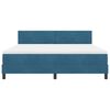 vidaXL Letto a Sorgente LED con led Blu Scuro 180 x 200 cm Velluto