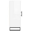 vidaXL Credenza Bianco Lucido 34,5x34x90 cm in Legno Multistrato
