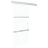 vidaXL Porta Scorrevole in Vetro ESG e Alluminio 90x212cm Argento