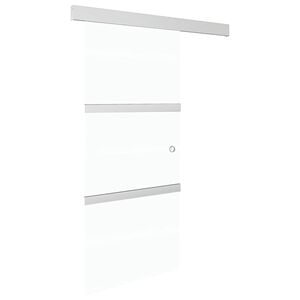 vidaXL Porta Scorrevole in Vetro ESG e Alluminio 90x212cm Argento