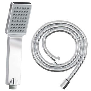 vidaXL Set di doccia con soffione Cromato 150 cm Acciaio Inox