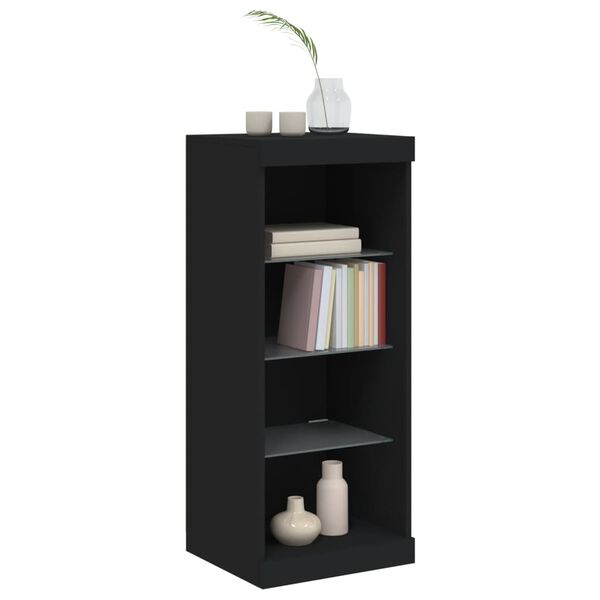 vidaXL Credenza con Luci LED Nera 41x37x100 cm