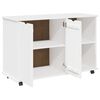 vidaXL Mobile con Ruote con ruota Bianco 100 x 39 x 65,5 cm