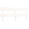 vidaXL Giroletto con Testiera Bianco 200x200 cm in Legno Massello