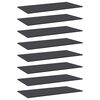 vidaXL Ripiani per Libreria 8pz Grigi 80x20x1,5cm in Legno Multistrato