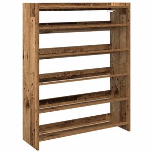 vidaXL Scarpiera Legno Antico 80x25x100 cm in Legno Multistrato