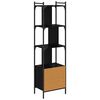 vidaXL Libreria Rovere Nero 44,5 x 30 x 154,5 cm Legno multistrato
