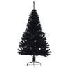 vidaXL Albero di Natale artificiale con luci integrate Nero 120 cm PVC