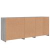 vidaXL Credenza con Luci LED Grigio Sonoma 181,5x37x67 cm