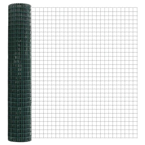 vidaXL Recinzione Euro Verde 1.5 x 10 m Ferro rivestito in PVC