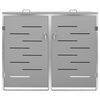 vidaXL Copri Bidoni Pattumiera Doppia 138x77,5x112,5 cm Acciaio Inox