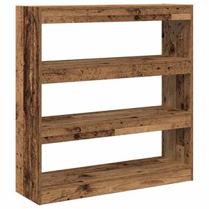 vidaXL Armadio per Libri 3 livelli 100 x 30 x 103 cm Legno vecchio
