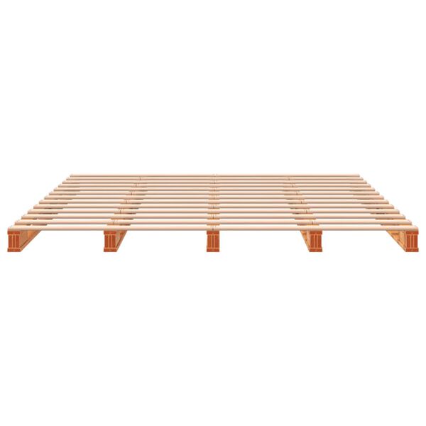 vidaXL Letto Pallet Marrone Cera 180x200 cm in Legno Massello di Pino