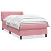 vidaXL Giroletto a Molle con Materasso Rosa 80x210 cm Velluto
