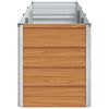 vidaXL Letto Rialzato Giardino 240x40x45 cm in Acciaio Zincato Argento