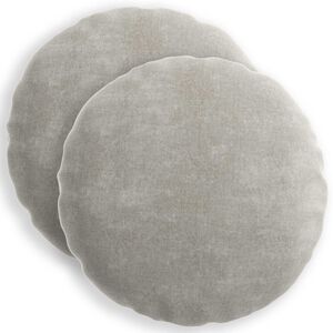 vidaXL Federa 2 pz HEERLEN Grigio Chiaro &Oslash; 50 cm Tessuto Chenille