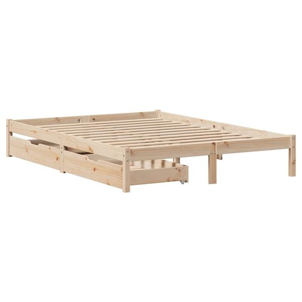 vidaXL Letto senza Materasso 120x190 cm in Legno Massello di Pino
