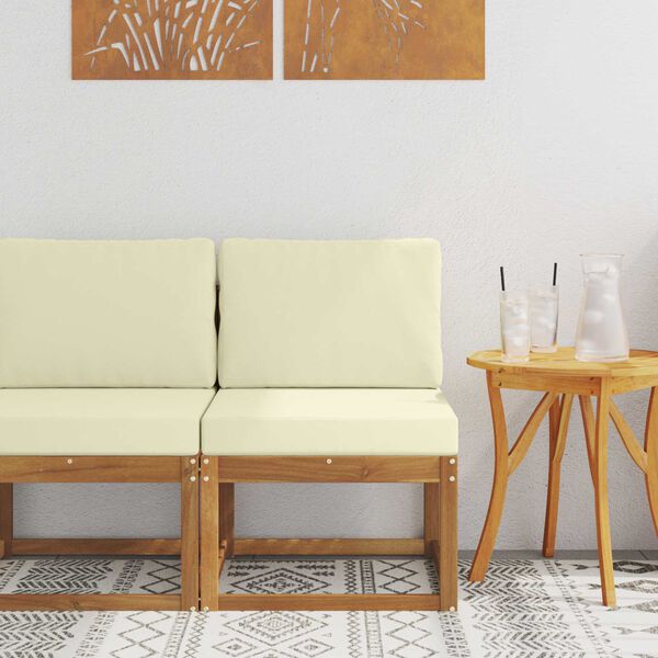 vidaXL Divano centrale per esterno Legno di Acacia Massello