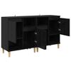vidaXL Sideboards 2 pcs Rovere Nero 60 x 35 x 70 cm Legno multistrato