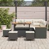 vidaXL Set Divano da Giardino 9 pcs Nero polyrattan