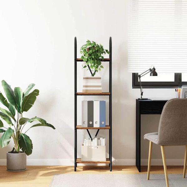 vidaXL Libreria Legno vecchio 40 x 30 x 146 cm Legno multistrato