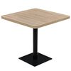 vidaXL Tavolo Bistrot MDF e Acciaio Quadrato 80x80x75 cm Color Rovere