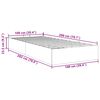vidaXL Struttura Letto Pouf senza Materasso 100x200 cm Similpelle