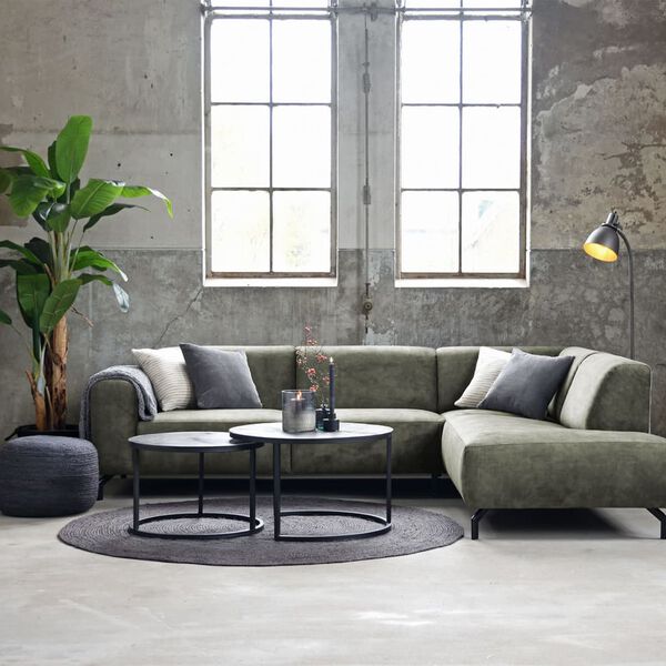 LABEL51 Tappeto Jute Rotondo 180x180 cm XXL Antracite