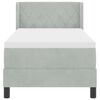 vidaXL Letto a molle con materasso Grigio chiaro 200 x 80 cm Velluto