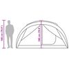 vidaXL Tenda Familiare a Tunnel per 6 Persone Blu Impermeabile