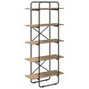 vidaXL Libreria 5 livelli 60 x 35 x 175,5 cm PB Rovere Artigianale