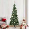 vidaXL Albero di Natale Artificiale Angolare con 300 LED Verde 210 cm