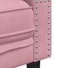 vidaXL Divano Chesterfield con Rinforzi 2 Posti Rosa in Velluto